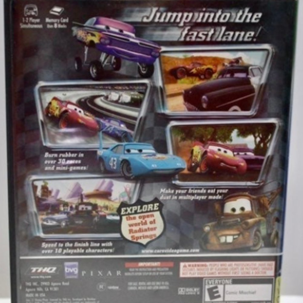 Gamecube Disney Pixar Cars Game Gem